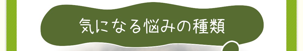 気になる悩みの種類