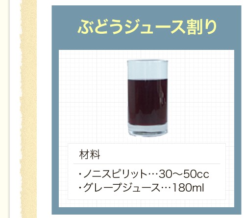 ぶどうジュース割り